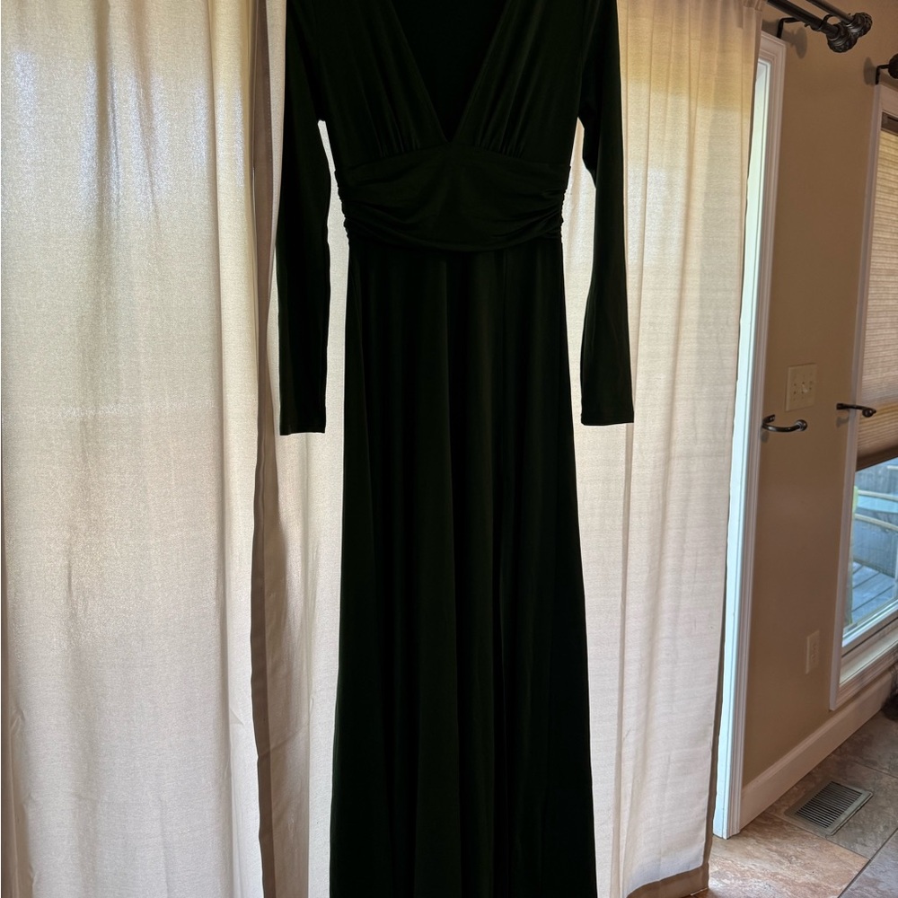 Baltic Born Green Long Sleeve V-Neck Gown